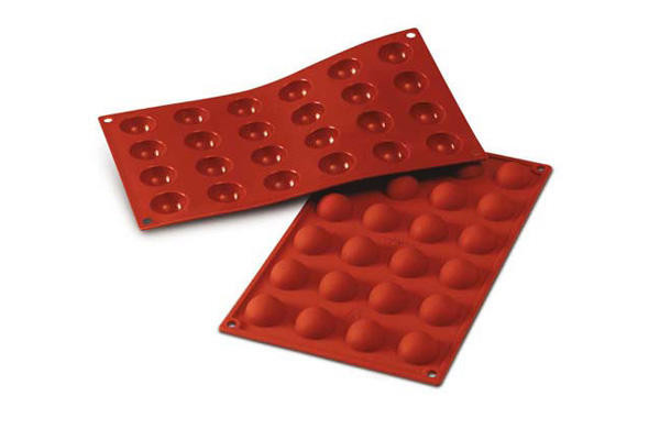 Sf006 - Silicone Mould N. 24 Half-Spheres ?30 H 15 Mm