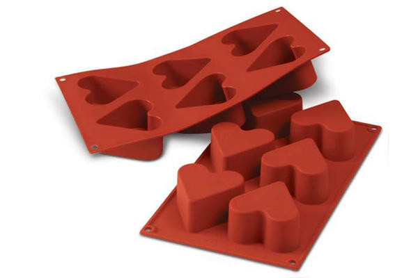 Sf036 - Silicone Mould N. 6 Heart ?65 H 40 Mm