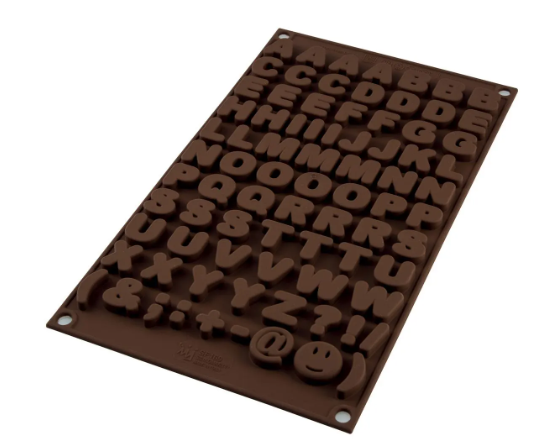 Sf169 - Silicone Mould N. 81 Choco Abc ?124 H 30 Mm