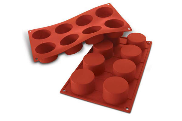 Sf028 - Silicone Mould N. 8 Cylinders ?60 H 35 Mm