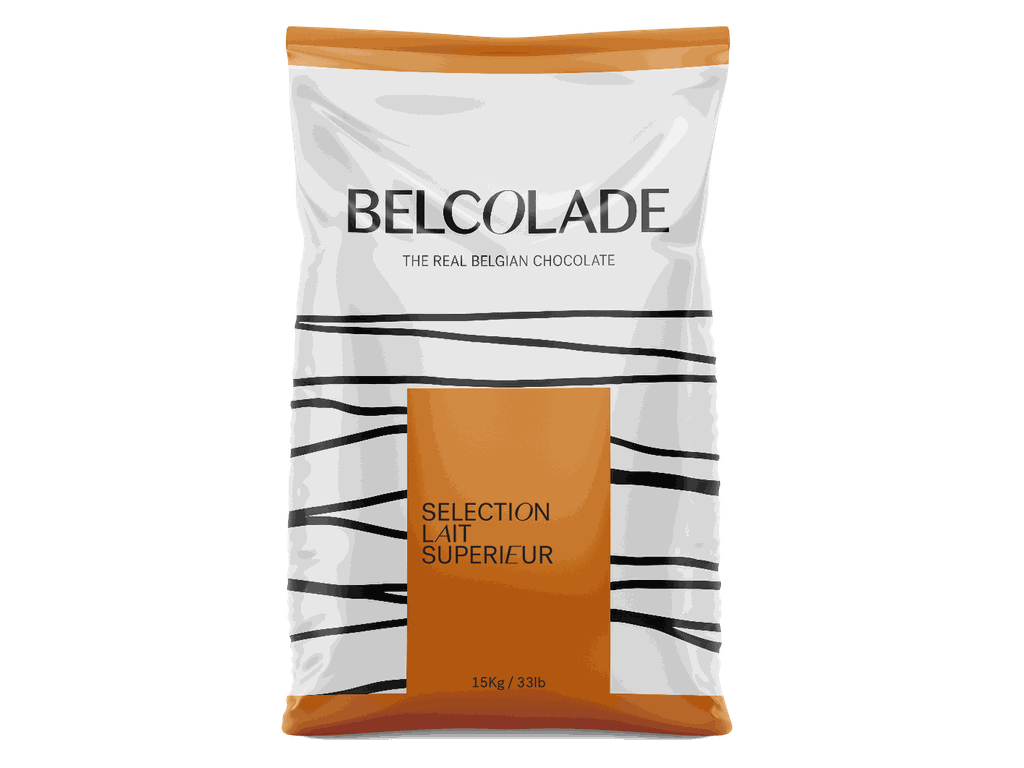 "CT P370/J DROPS 15KG BAG AP GRB Belcolade Milk Chocolate, Selection, Lait Superieur, Sustainable Cacao - Trace"