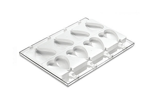 [25.313.87.0098] Gel03 Heart-Ic- Set 2 Silicone Mould 91X85 H 23 Mm